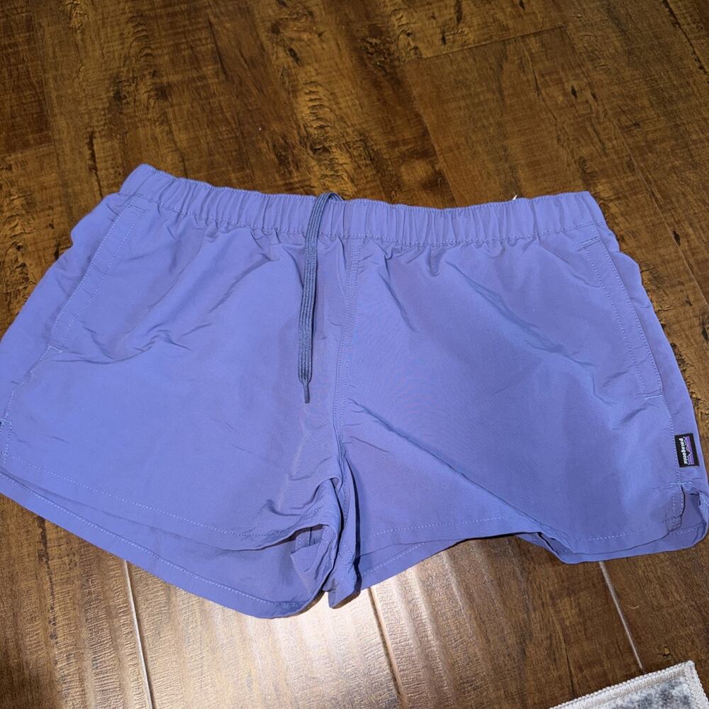Women’s Drawstring Patagonia Shorts With Pockets In Blue/purple Color large
